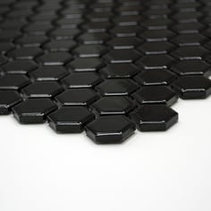 mosaico esagoni nero
