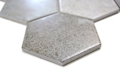 mosaico esagonale effetto cemento lucido