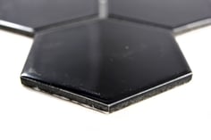 mosaico esagonale nero lucido