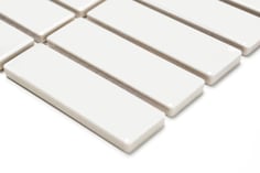 mosaico in ceramica vetro colore bianco forma rettangolo lucido
