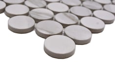 mosaico rotondo in ceramica effetto marmo Carrara