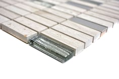 Mosaico Brick Marmo Vetro Metallo 15/48mm London Metal