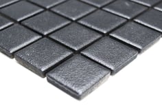 mosaico ceramica antiscivolo per piscina, bagno colore nero