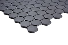 Mosaico Esagoni NERO ANTISCIVOLO opaco