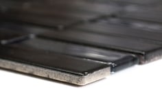 mosaico in ceramica vetro colore nero forma rettangolo opaco