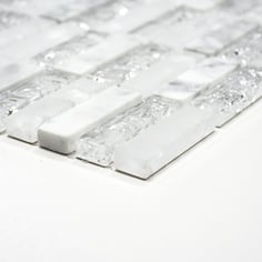 Mosaico Marmo Vetro 15/50mm Brick Broken White