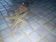 mosaico in madreperla bianco