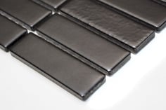 mosaico in ceramica vetro colore nero forma rettangolo opaco