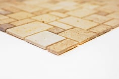 Mosaico Marmo 15/32/48mm Travertino Chiaro Noce anticato