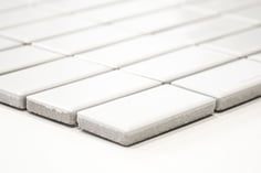 mosaico in ceramica colore bianco lucido