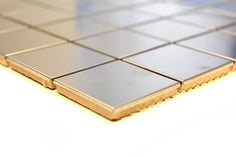 mosaico effetto metallo