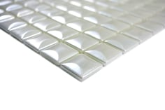 Mosaico ECO MOS 25/25 mm BIANCO PIRAMIDE 3D