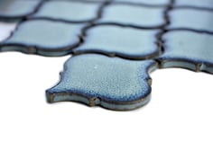 mosaico blu lucido decorativo in ceramica a forma originale