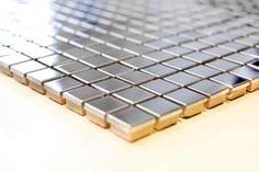 mosaico metallo luciod effetto acciaio