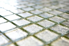 mosaico vetro tessera 23mm foglia argento