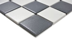 mosaico ceramica antiscivolo per piscina, bagno colore mix bianco nero