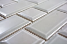 mosaico ceramica mattoncino grigio