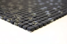 mosaico vetro tessera 10mm nero 