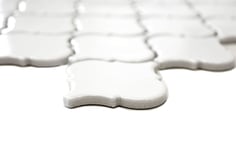 mosaico bianco lucido decorativo in ceramica a forma originale