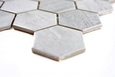 Mosaico esagonale effetto GRIGIO BARDIGLIO
