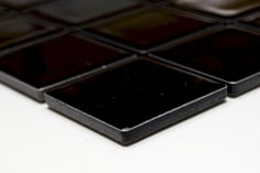 mosaico in ceramica colore nero forma quadrata 48mm lucido
