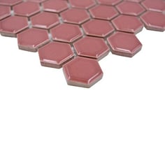 mosaico esagoni rosso