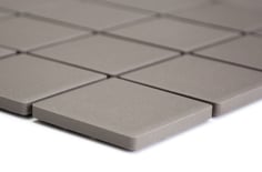 mosaico in ceramica non smaltato opaco colore grigio. 3,40 Euro al foglio