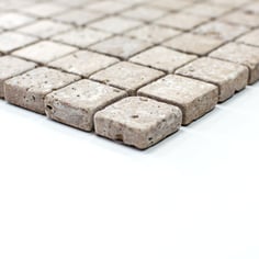 mosaico marmo Travertino Noce