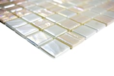 Mosaico ECO MOS 25/25 mm BIANCO PERLATO 3D