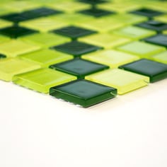 Mosaico CRYSTAL MIX VERDE FLUO Vetro lucido