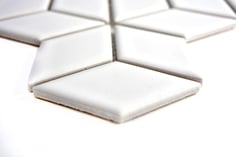 mosaico bianco decorativo in ceramica a forma di rombo 