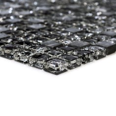 Mosaico Marmo Vetro 15mm Cub Black