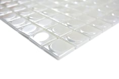 Mosaico ECO MOS 25/25 mm BIANCO  ROTONDO 3D