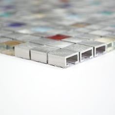 Mosaico 15mm in Alluminio Vetro Alba