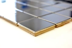 mosaico effetto metallo