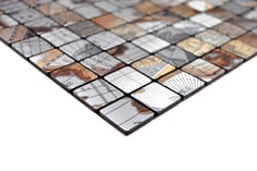 mosaico adesivo effetto metallo
