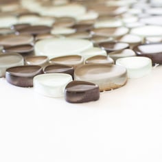 mosaico vetro a gocce mix marrone