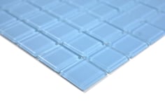 Mosaico AZZURRO Vetro Trasparente lucido