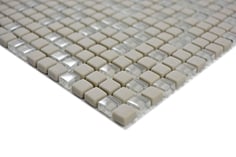 mosaico vetro tessera 10mm beige