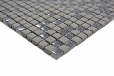 mosaico vetro tessera 10mm grigio 