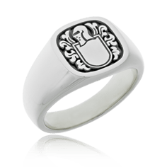 Wappenring klassisch in Silber aus der Herrenschmuck Kollektion der Goldschmiede OBSESSION Zürich und Wetzikon.