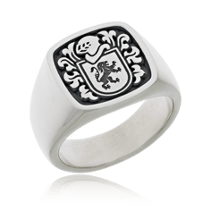 Wappenring klassisch in Silber aus der Herrenschmuck Kollektion der Goldschmiede OBSESSION Zürich und Wetzikon.