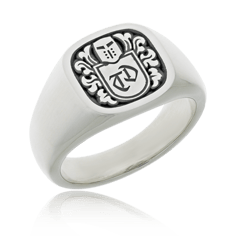 Wappenring klassisch in Silber aus der Herrenschmuck Kollektion der Goldschmiede OBSESSION Zürich und Wetzikon.