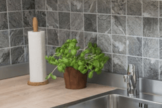 mosaico in ceramica effetto pietra colore grigio 