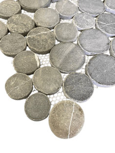 Mosaico Sassi Rotondi Neri