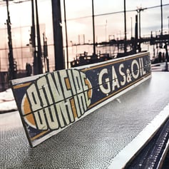 Vintage Sign Bonfire Gas & Oil