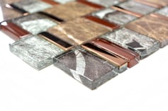 Mosaico Marmo Vetro Metallo Beach Emperador