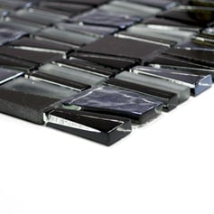 Mosaico Marmo Vetro Metallo Beach Nero