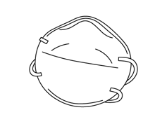 使い捨て式 半面形面体