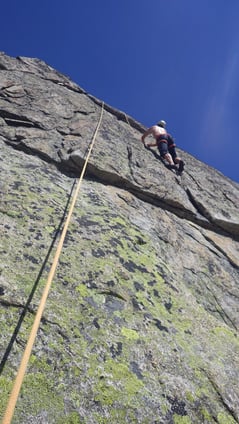Dominik in der Route Cortado